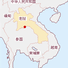 老挝国土面积示意图